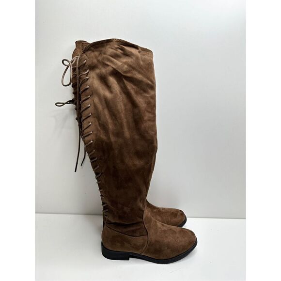 French Connection Over The Knee Boots‎ Womens 6 Brown Jasper Boot New - Picture 6 of 11